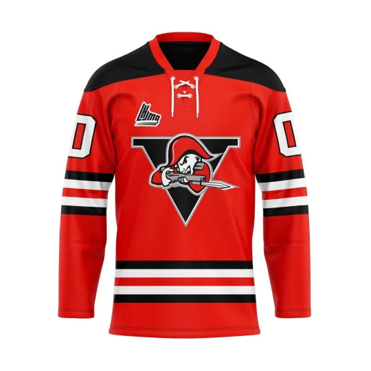 Discover Personalized Drummondville Voltigeurs Red Lace Hockey Shirt Men's Fan Gear Gift