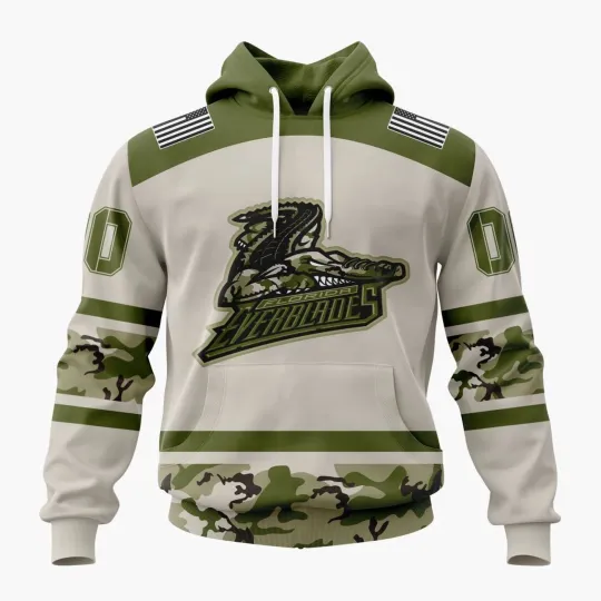 Discover Personalized Florida Everblades Hoodie Military Appreciation Design