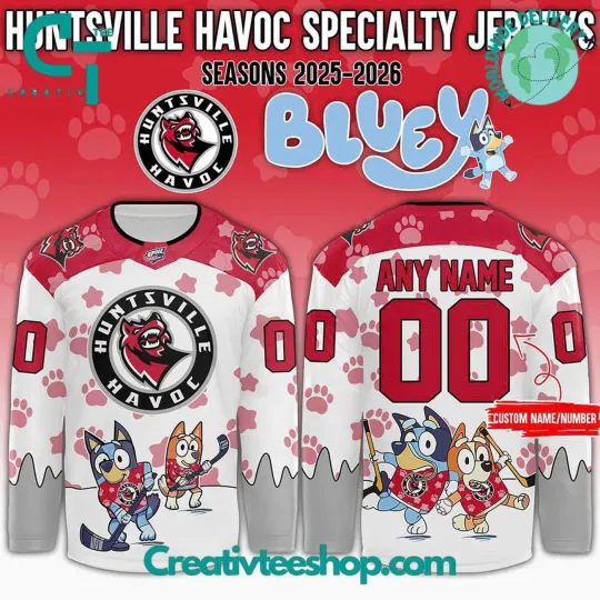 Discover Personalized Huntsville Havoc x BlueyDad Day 2025 Hockey Shirt Men's Fan Gear Gift