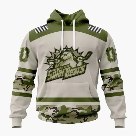 Discover Personalized Orlando Solar Bears Hoodie Military Appreciation Design