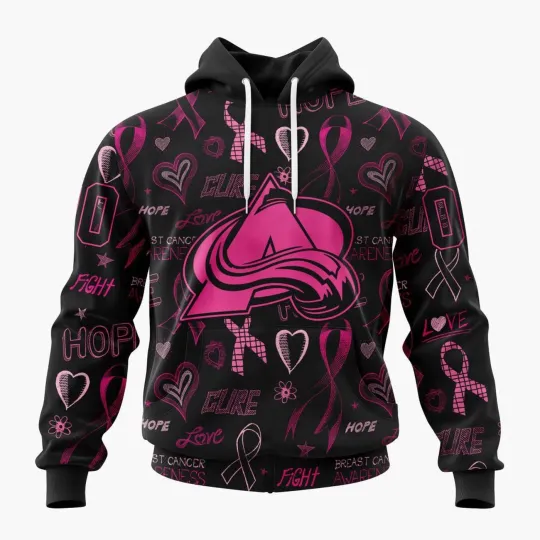 Discover Personalized Colorado Avalanche Hoodie Special Pink Breast Cancer Awareness