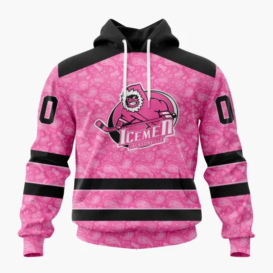 Personalized Jacksonville Icemen Hoodie Special Pink Fights Breast Cancer