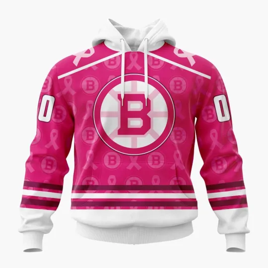 Personalized Boston Bruins Hoodie Special Pink Fights Breast Cancer
