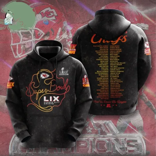 Discover Kansas 2025 Super Bowl LIX Black Hoodie, Gift For Fans, Christmas Gift