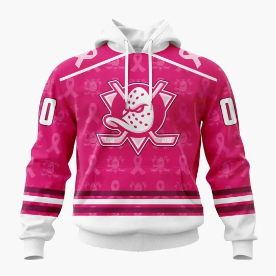 Personalized Anaheim Ducks Hoodie Special Pink Fights Breast Cancer