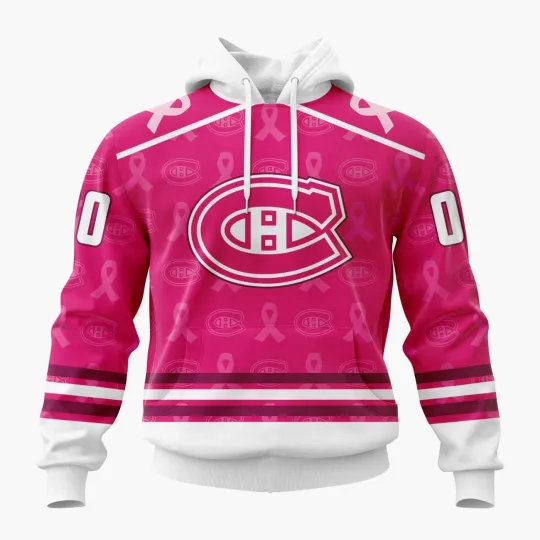 Discover Personalize Montreal Canadiens Hoodie Special Pink Fights Breast Cancer