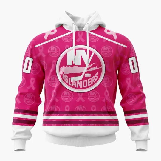 Discover Personalize New York Islanders Hoodie Special Pink Fights Breast Cancer