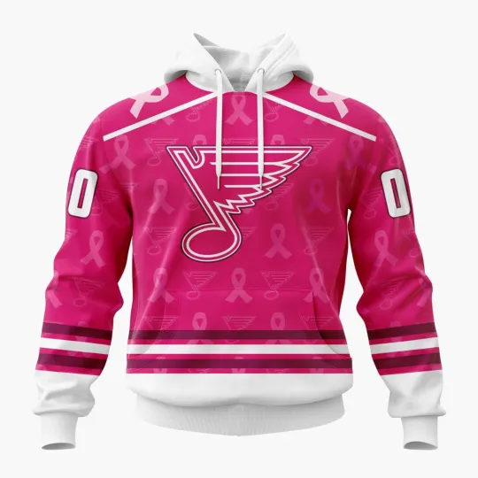 Personalized St. Louis Blues Hoodie Special Pink Fights Breast Cancer