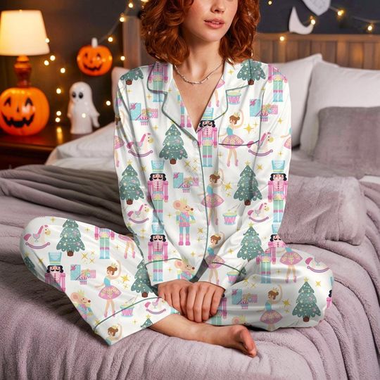 Discover Nutcracker Coquette Christmas Pajamas Set, Coquette Bow Christmas Pajamas Set, Family Matching Pyjama, Coquette Pajama, Christmas Loungewear