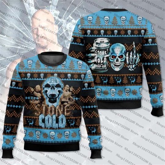 Stone Cold Ugly Christmas Sweater Holiday Sweatshirt Men Women Pullover Xmas Santa 2026 New Hot Sale Top Round Neck Long Sleeve