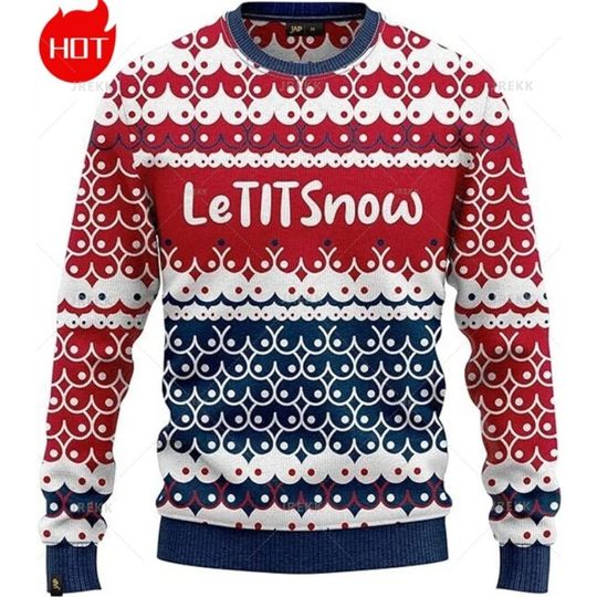 2026 fashionable round neck new men's top ugly Christmas sweater creative, fun, happy, unique Christmas limited time pullover sw