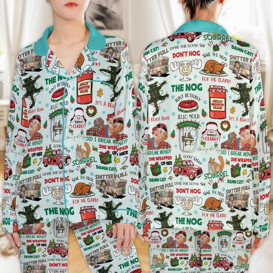 Discover National Lampoon's Christmas Vacation Pajamas Set, Christmas Vacation Pajamas, Women Pajamas Christmas Holiday, Custom Pajamas Sleepwear