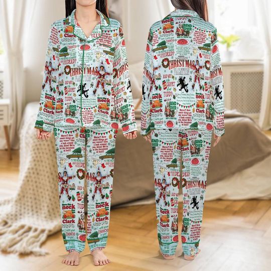 Discover National Lampoon's Christmas Vacation Pajamas Set Women, Christmas Vacation Pajamas, Funny Holiday Movie Sleepwear, Xmas PJs Set