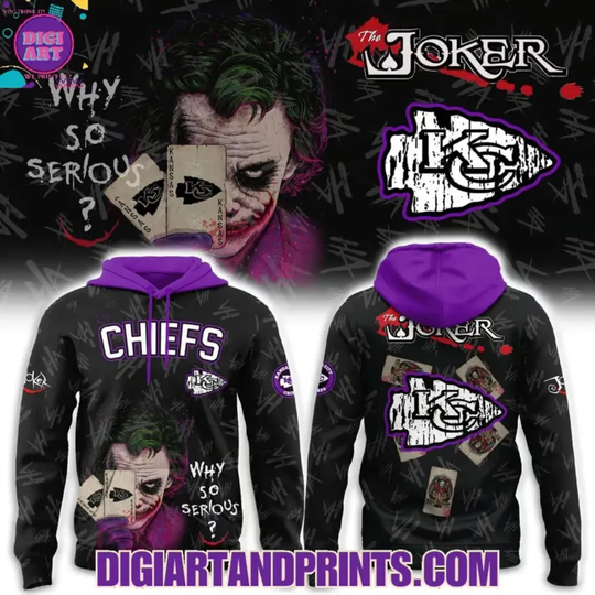 Why So Serious? 2025 Joker x Chiefs Hoodie, Gift For Fans, Christmas Gift
