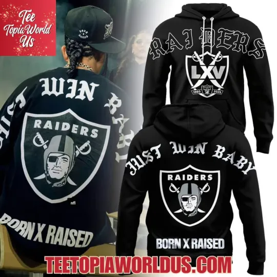 Discover Raiders Born x Raised 2025 Kickoff Hoodie
