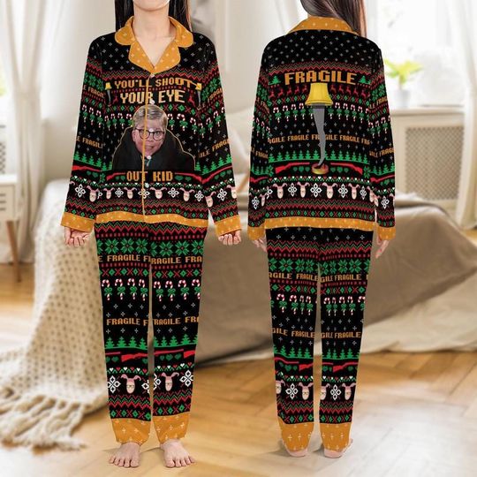 A Christmas Story Pajamas Ralphie Pink Bunny Pajamas Oh Fudge Holiday Pajamas Movie Christmas Pajamas Family Matching Xmas Pajamas