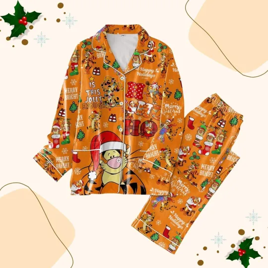 Discover Winnie The Pooh Tigger Happy Holiday Merry And Bright Christmas Gift Pajamas Set
