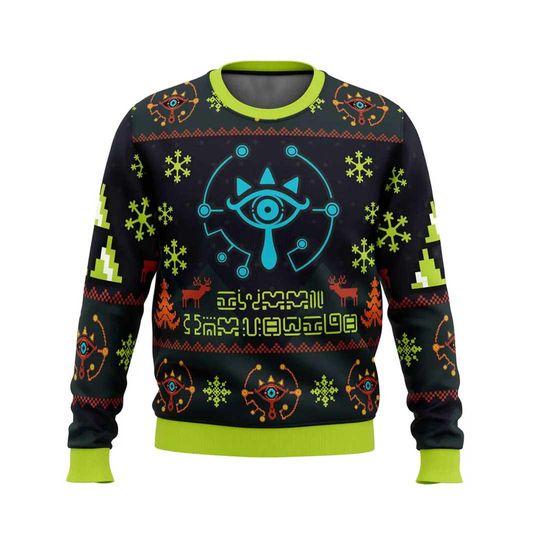 Sheikah Legend of Zelda Ugly Christmas Sweater Knitted
