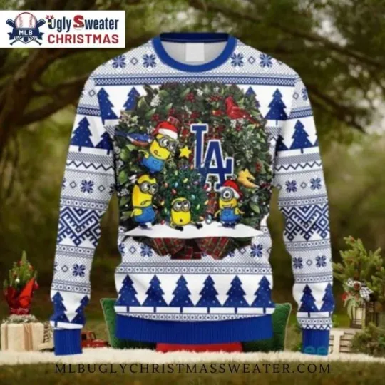 Discover Minion Decorating LA Dodger Tree Ugly Christmas Sweater