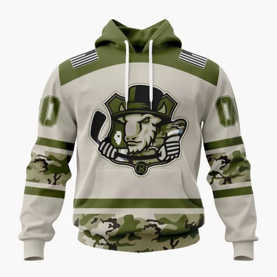 Personalized Bloomington Bison Hoodie Military Appreciation Design
