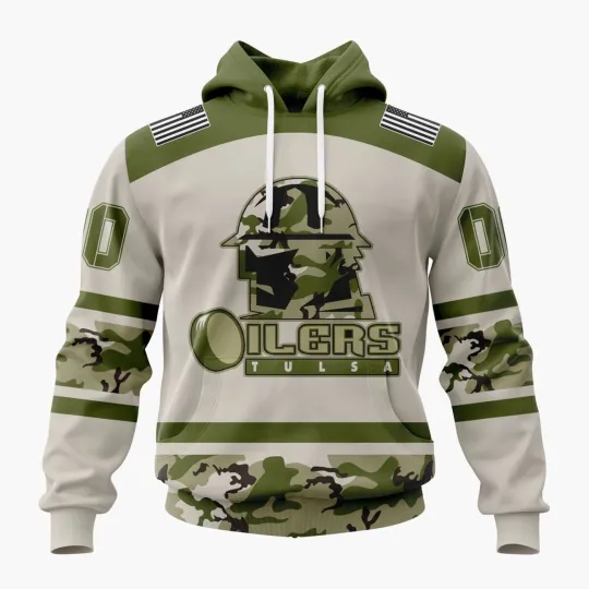 Personalized Tulsa Oilers Hoodie Military Appreciation Design
