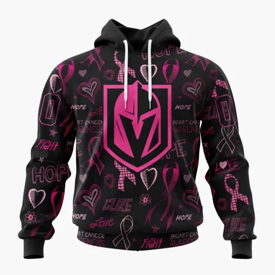 Discover Personalized Vegas Golden Knights Hoodie Special Pink Breast Cancer Awareness