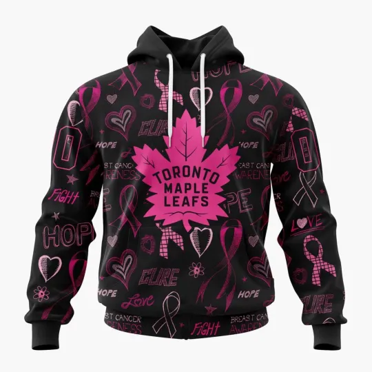 Discover Personalized Toronto Maple Leafs Hoodie Special Pink Breast Cancer Awareness