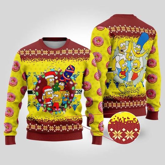 Discover Christmas Family Movie Ugly Sweater, Homer Family Christmas Shirt, Cartoon Movie Xmas Sweatshirt