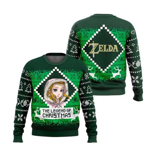 The Legend of Christmas Ugly Sweater, Sheikah Legend of Zelda Ugly Sweater, The Legend Of Zelda Ugly Sweater Knitted