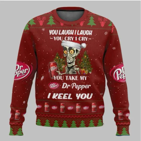 Discover Cola Inspired Funny Ugly Christmas Sweater Holiday Pullover Unisex