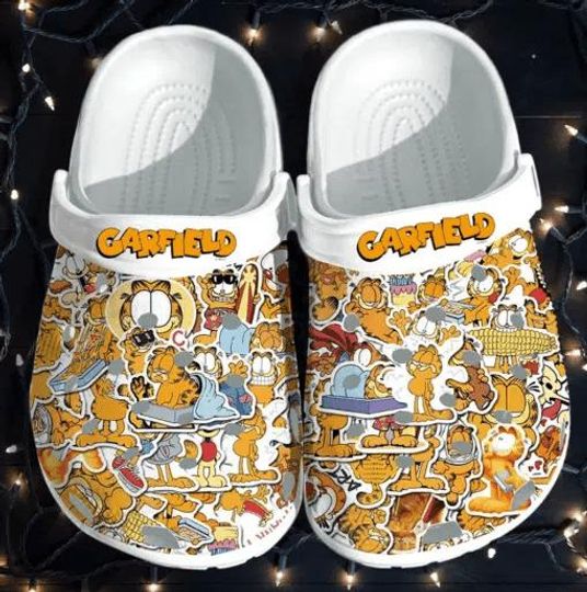 Lover Garfield Clogs Shoes, Cartoon Garfield Slippers, Christmas Christmas Slippers, Funny Clogs