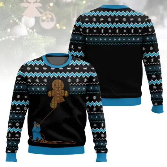 Discover Unisex Gingerbread Christmas Sweater Funny Holiday Knit Pullover