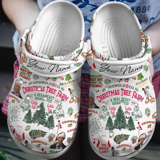 Discover Christmas Vacation Movie Clogs Shoes, Christmas Tree Farm Slippers, Holiday Clogs, Funny Christmas Shoes