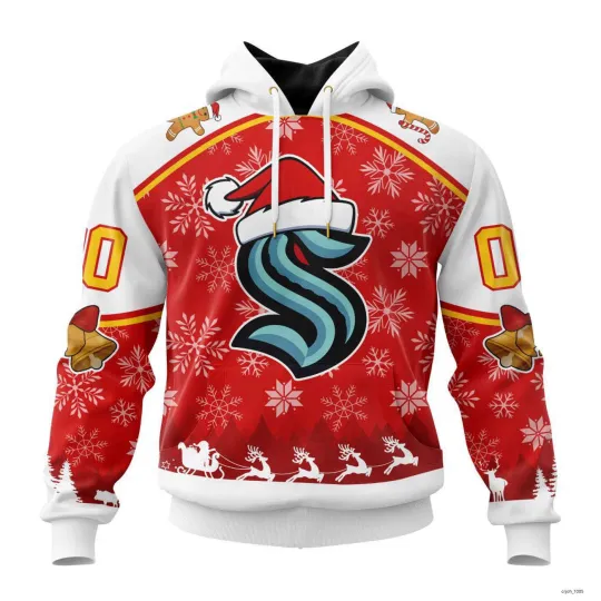 Discover Personalized Seattle Kraken Special Merry Christmas Design Hoodie Fan Hockey