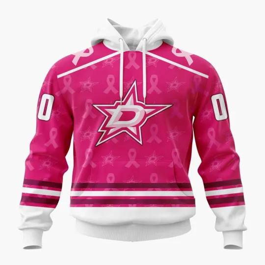 Personalized Dallas Stars Hoodie Special Pink Fights Breast Cancer