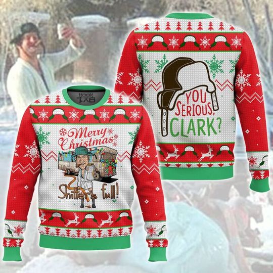 Cousin Eddie National Lampoon’s Christmas Vacation Ugly Sweater Funny Holiday Party Pullover Plus Size Mens Sweater Xmas Gift