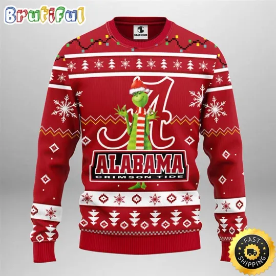 Discover Albm Football Green Grump Ugly Christmas Sweater Funny Fan Gift 2025