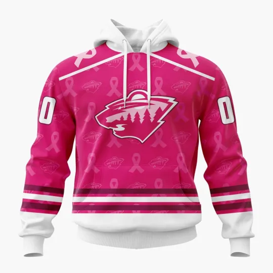 Discover Personalized Minnesota Wild Hoodie Special Pink Fights Breast Cancer Fullsize