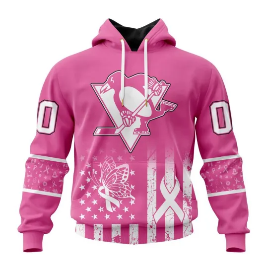 Discover Personalized Pittsburgh Penguins HoodieBreast Cancer Awareness Design