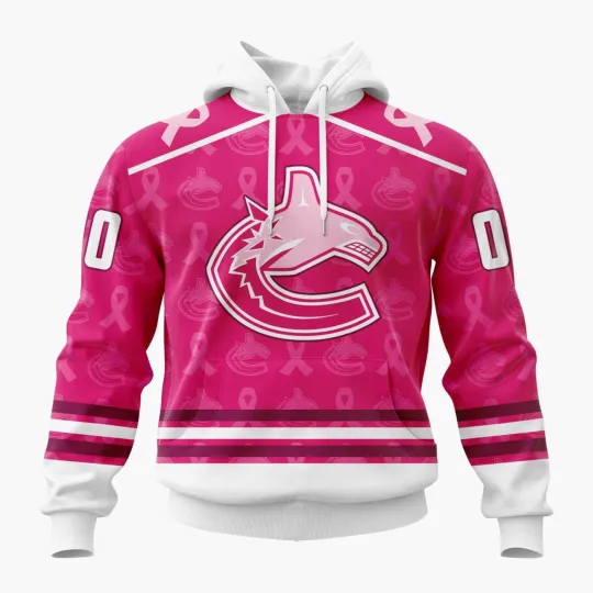Discover Personalized Vancouver Canucks Hoodie Special Pink Fights Breast Cancer
