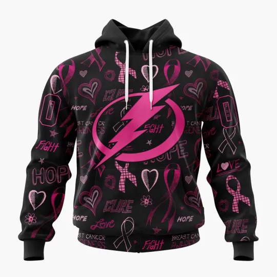 Discover Personalized Tampa Bay Lightning Hoodie Special Pink Breast Cancer Awareness