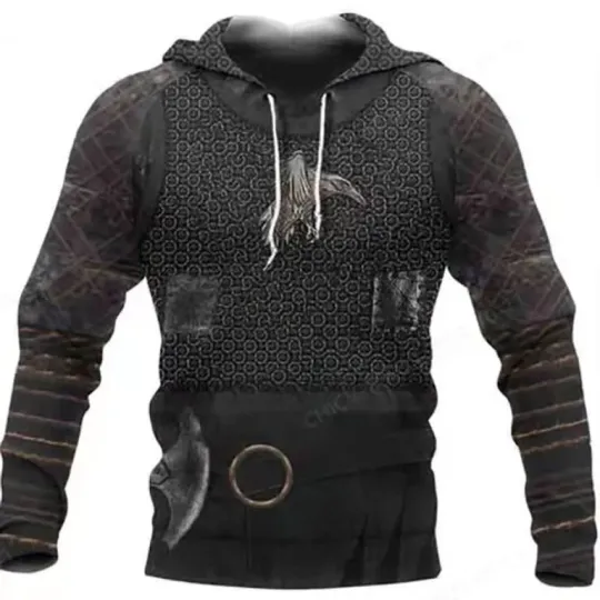 Discover Viking Armor Tattoo 3D Printed Hoodie, Gift For Fans, Christmas Gift