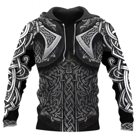 Discover NEW Viking Warrior Battle Armor 3D Hoodie Cosplay Costume