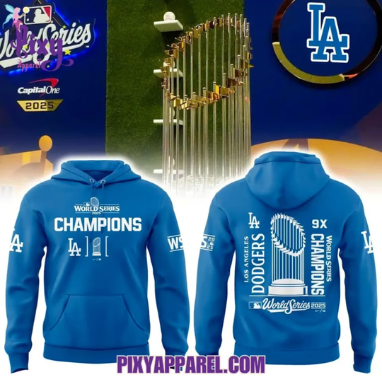 Discover L.A. D*odger.s Win 9X 2024-2025 World Series Champs Hoodie