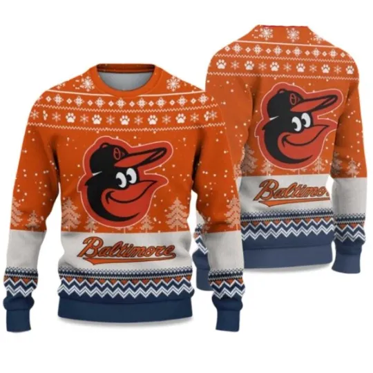 Baltimore Orioles 2025 Ugly Christmas Sweater