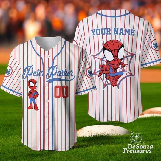 Discover Custom Spider & Friends Baseball Jersey  Kids Superhero Jersey  Personalized Name Shirt