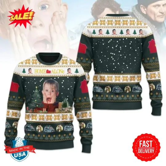 Christmas Home Alone Movie Kevin Mccallister Christmas Ugly Sweater