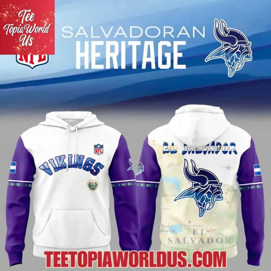Discover Vikings El Salvador Heritage Hoodie, Gift For Fans, Christmas Gift