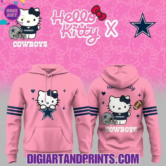 Discover New Season 2025 Hello Kitty x Cowboys Hoodie, Gift For Fans, Christmas Gift