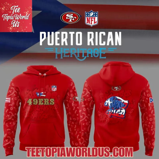 Discover 49ers Puerto Rican Heritage Hoodie, Gift For Fans, Christmas Gift